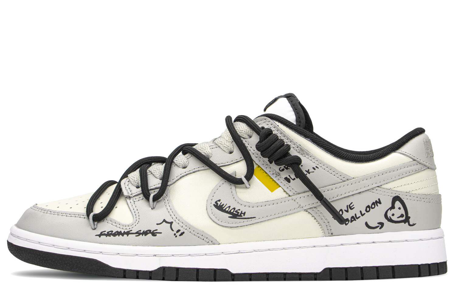Кроссовки Nike Dunk Skateboard Shoes Unisex Low-Top Black/Gray