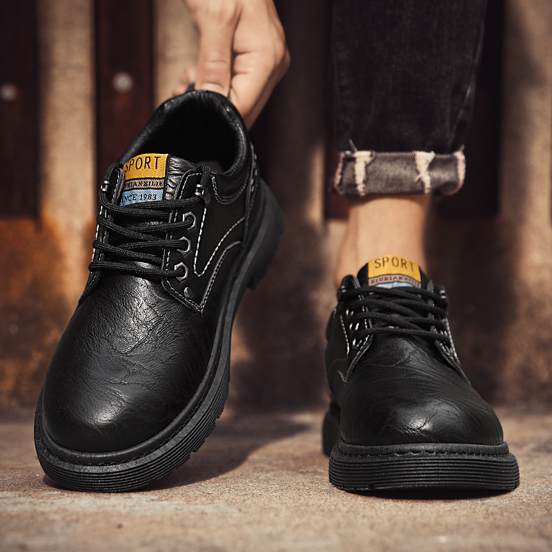 SHOUBA Мужские повседневные кроссовки Low Top черные, цвет Black — фото 2