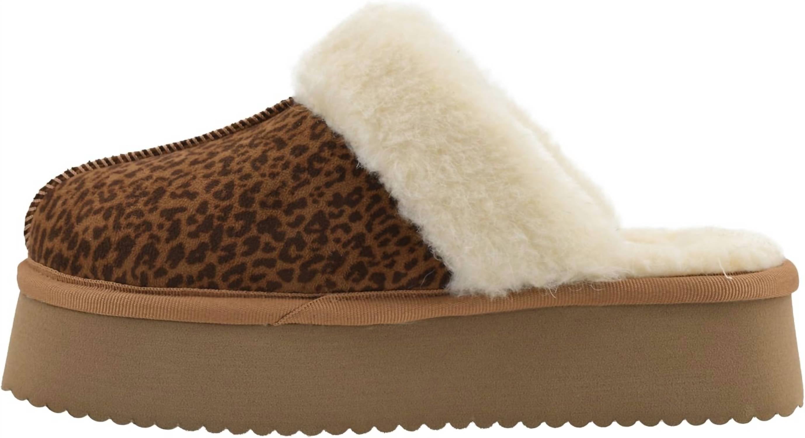 Женские тапочки Cuddle Up с мини-леопардовым принтом Corkys Footwear — фото 3
