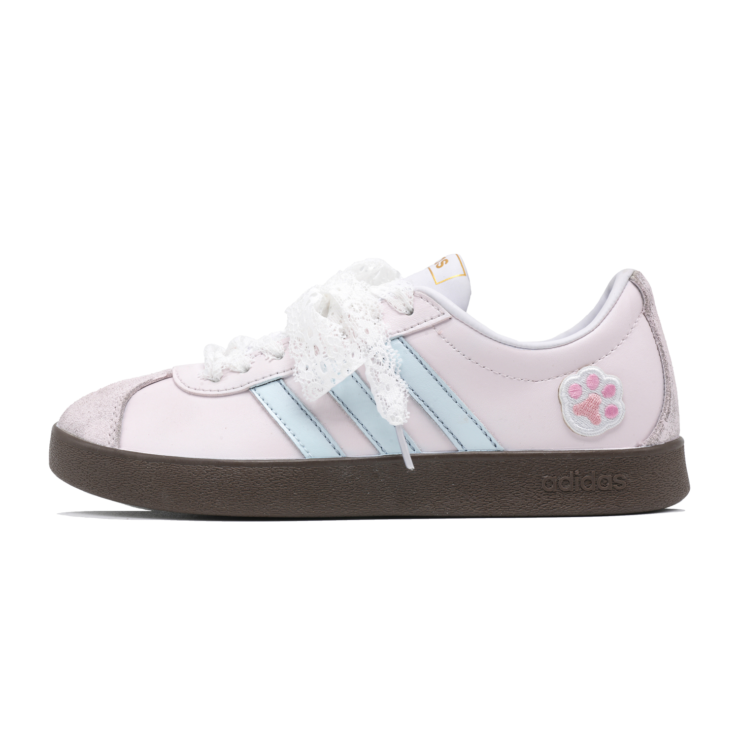 

Adidas VL COURT 2.0 Ирисовые Кэт Шэдоу Противоскользящие Лоу-топ Скейтборд обувь Унисекс Лотус, цвет Lotus Color