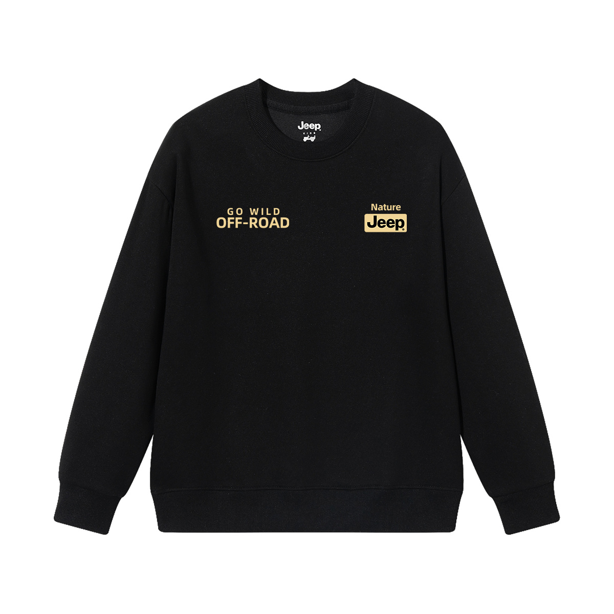 Детская толстовка с круглым вырезом утолщенная Jeep, new year красный fleece-lined — фото 4