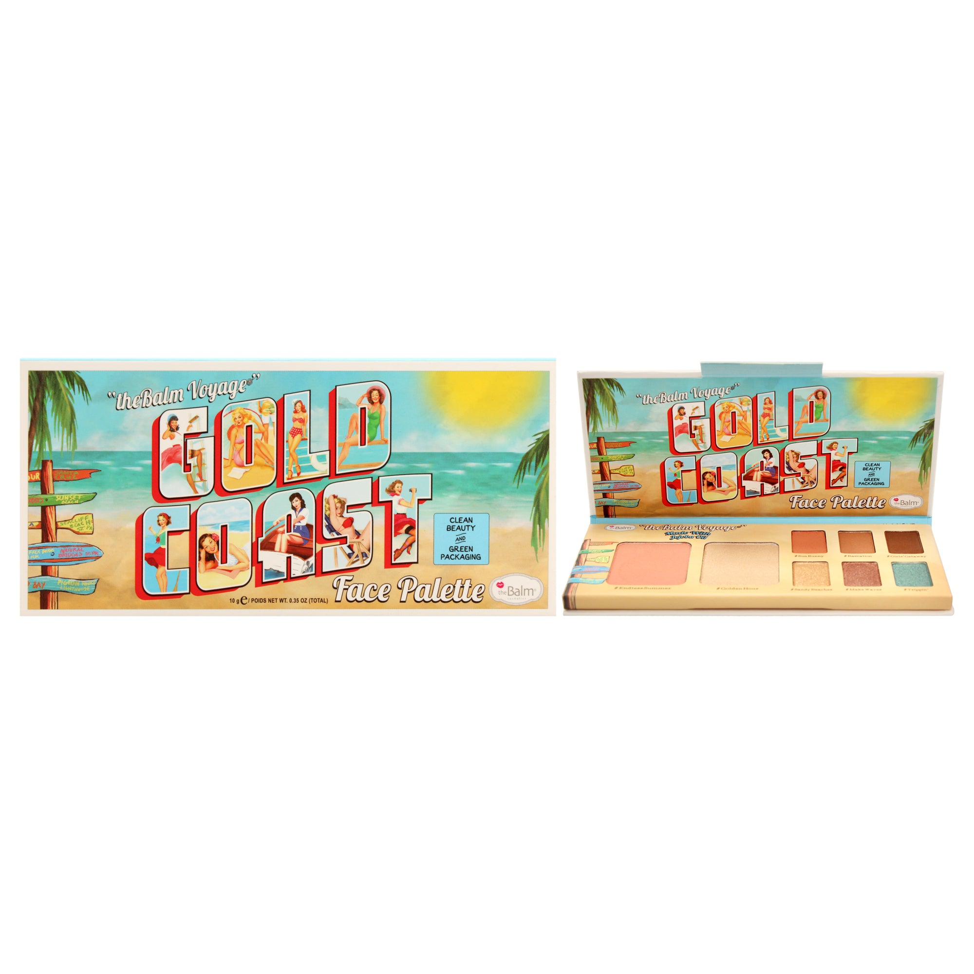 

Палетка для лица Voyage Gold Coast от The Balm для женщин - 0,35 унции The Balm, Small