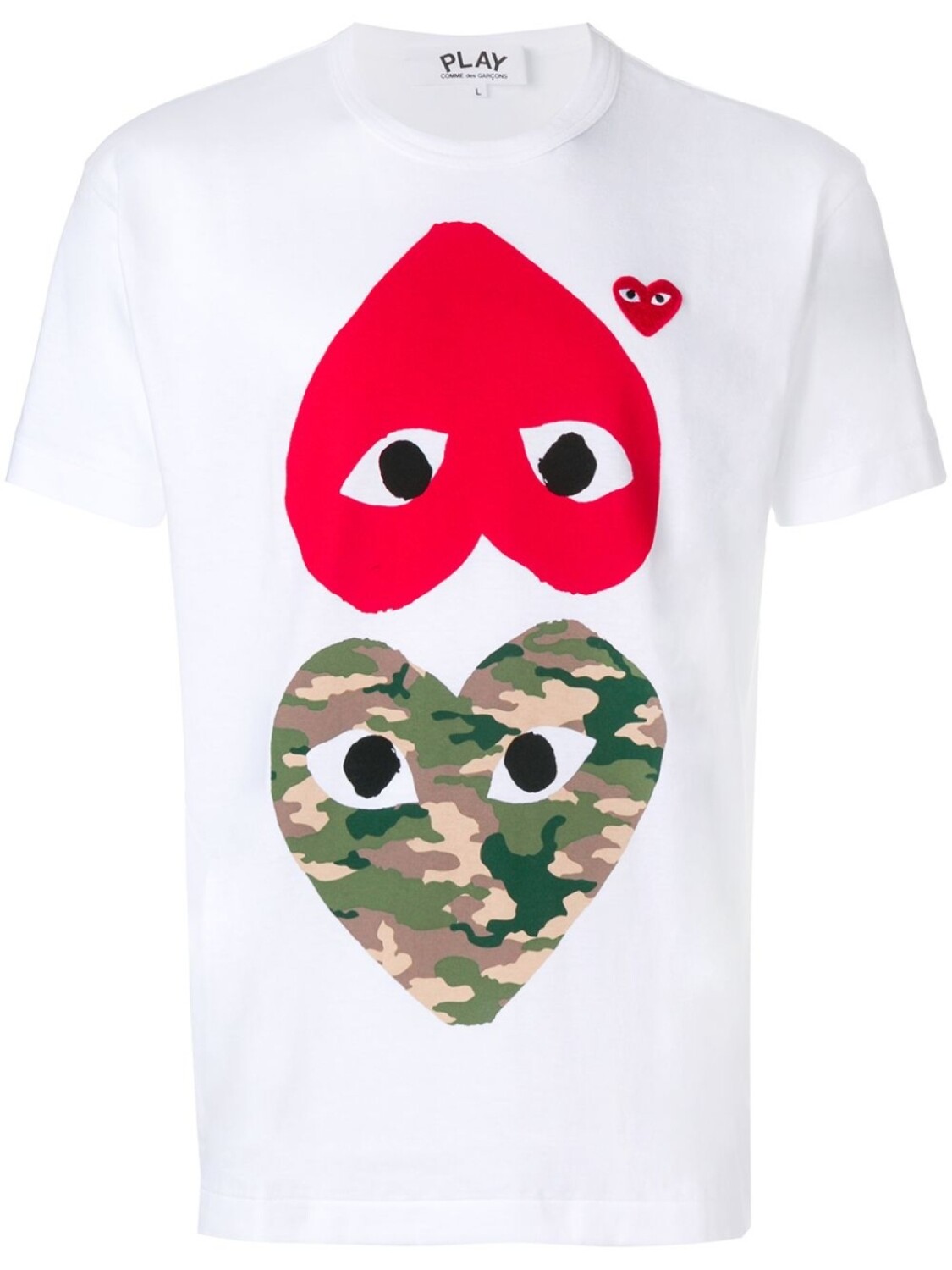 

Comme Des Garçons Play футболка с сердцами, белый
