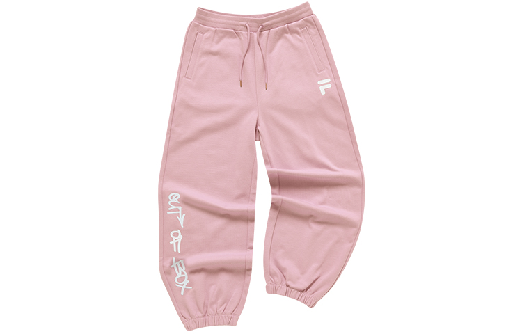 

FILA FUSION Трикотажные спортивные брюки женские молодежные розовые