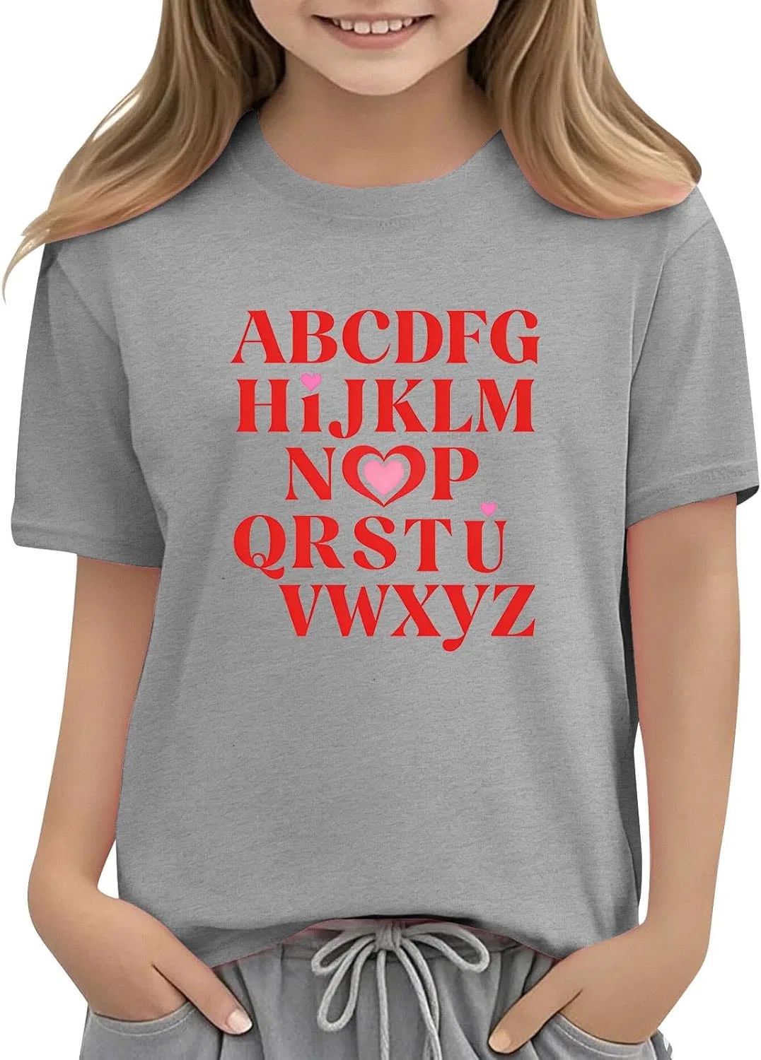 Футболка с алфавитом Zzalalana, серая