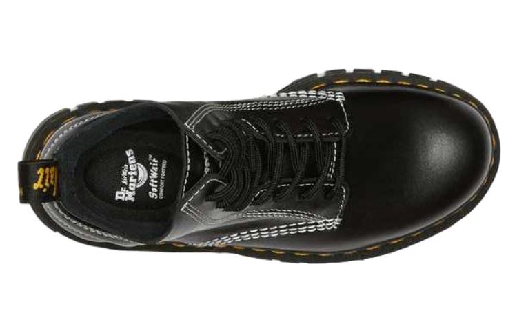 Мужские ботинки Dr. Martens Audrick кожаные на платформе с контрастной строчкой, черный — фото 4