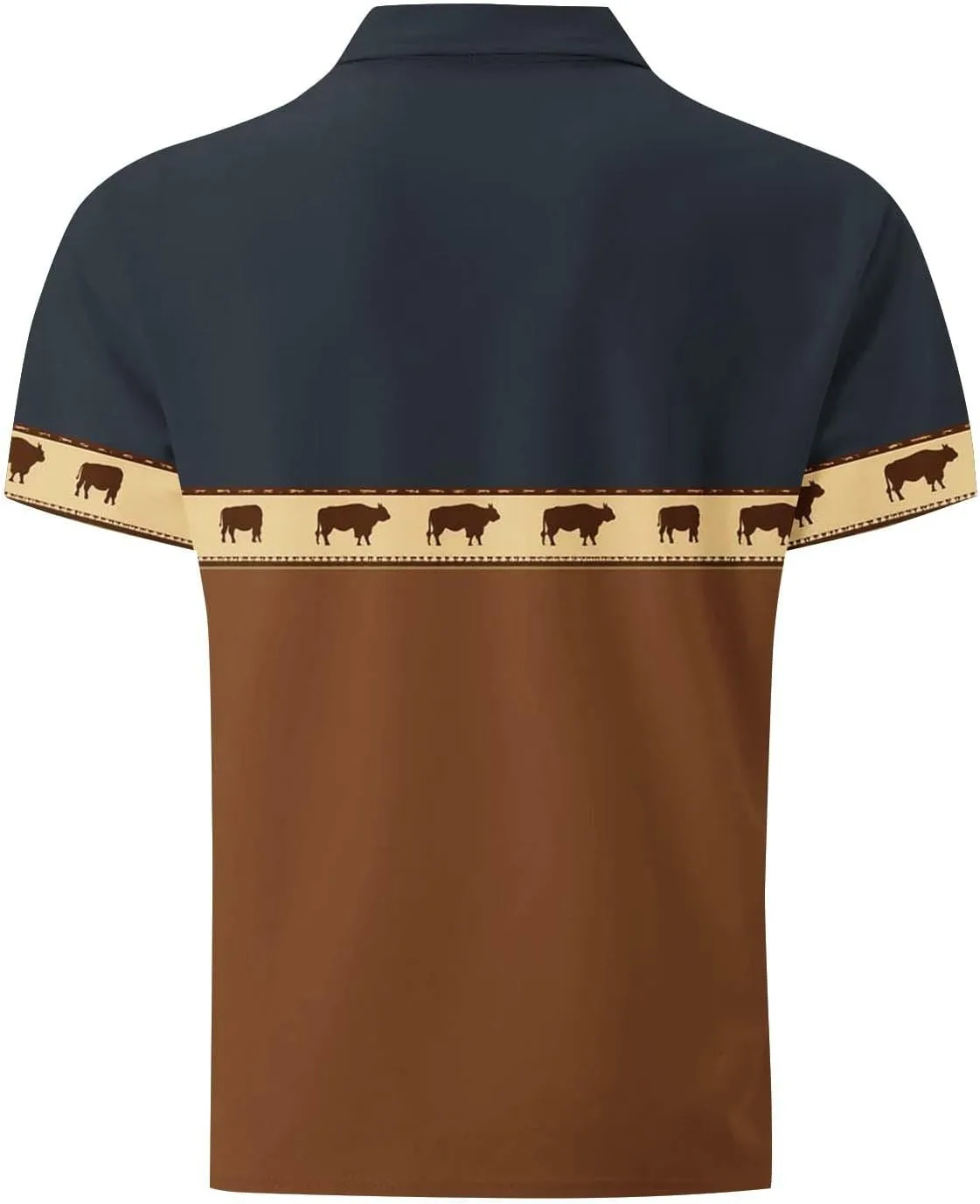 Мужская футболка с коротким рукавом Vintage Loose Button Down — фото 3