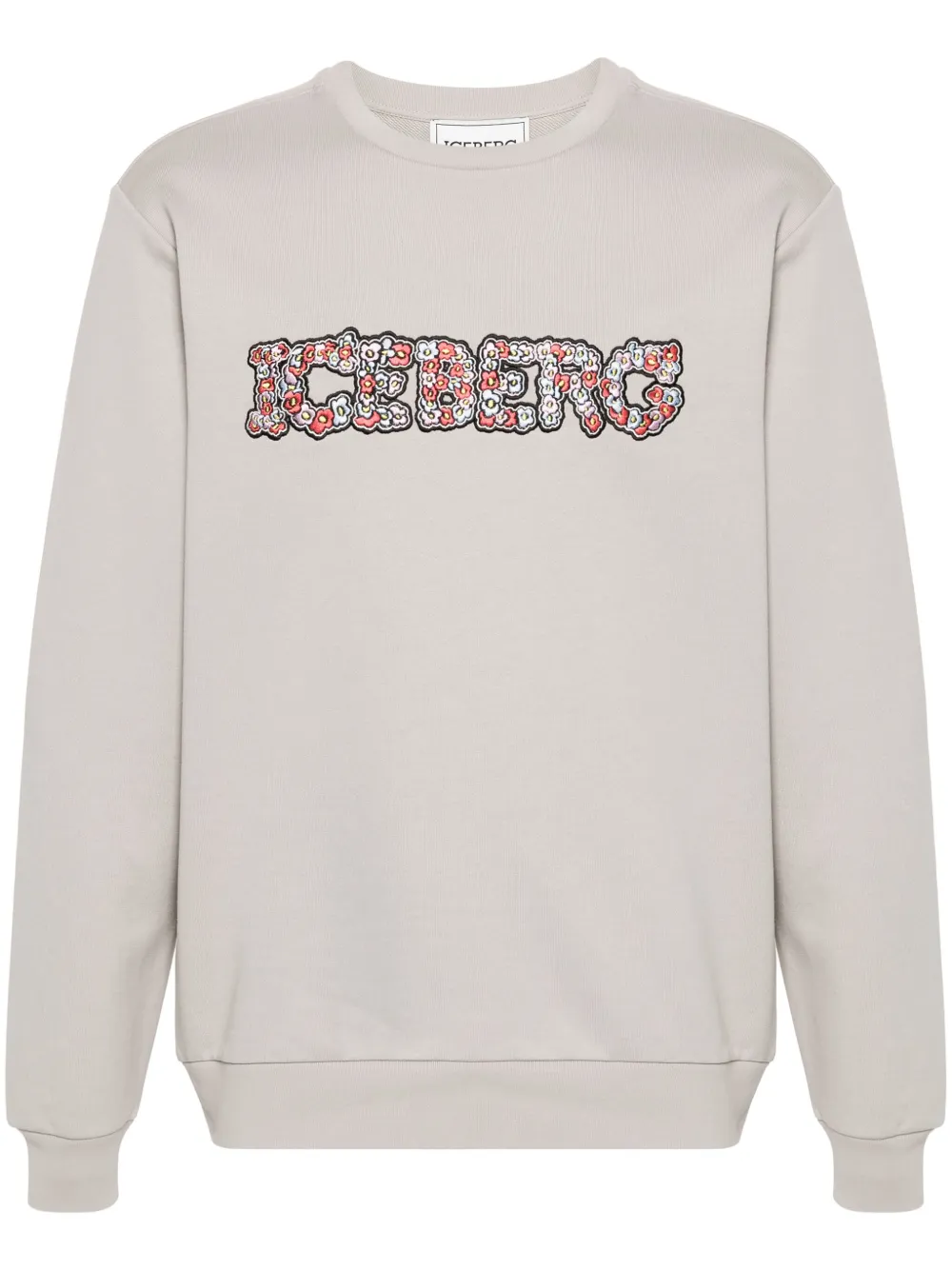 

Толстовка с цветочной вышивкой и логотипом Iceberg, нейтральный