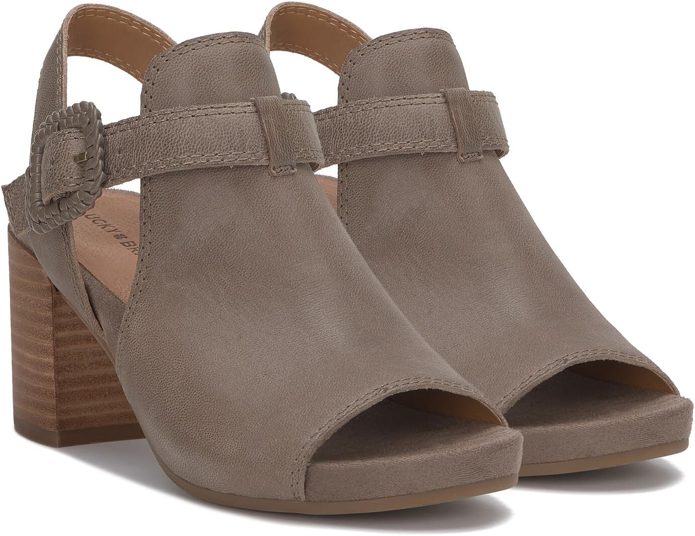 

Сандалии Lucky Brand Juliane Cutout Heeled Sandal, цвет Coffee Quartz