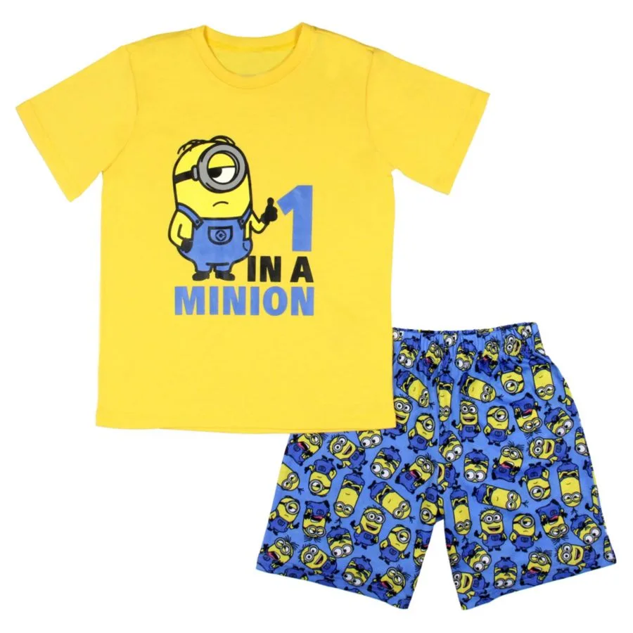 Детский пижамный комплект "Миньоны 1 из 2" для мальчиков Despicable Me, желтый — фото 3