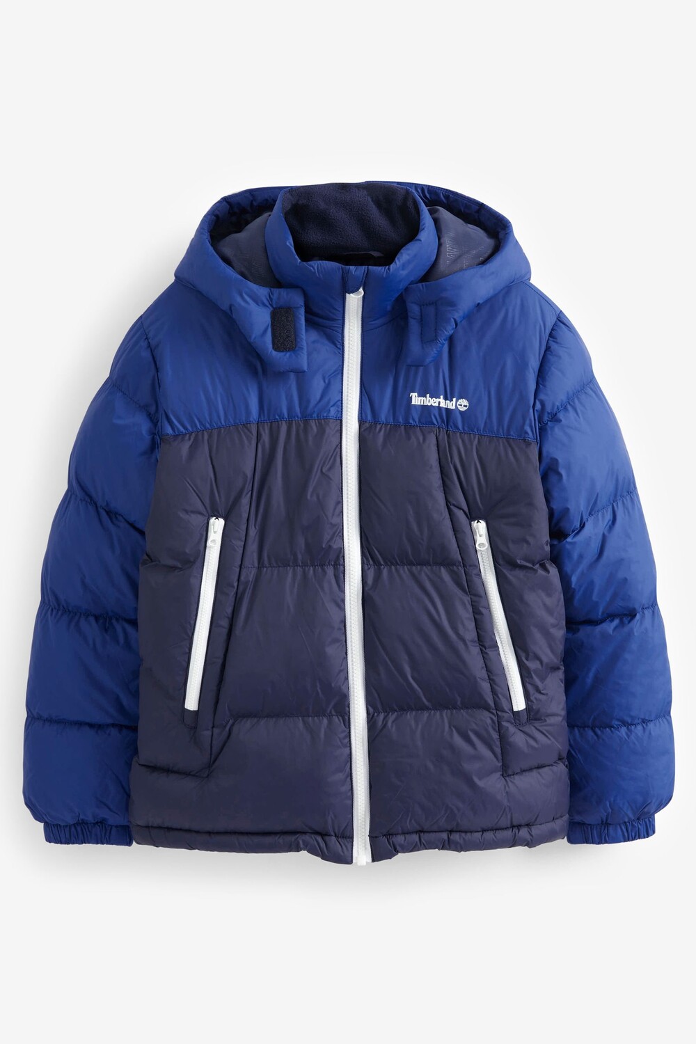 

Синяя двухцветная куртка с капюшоном и логотипом Timberland, синий