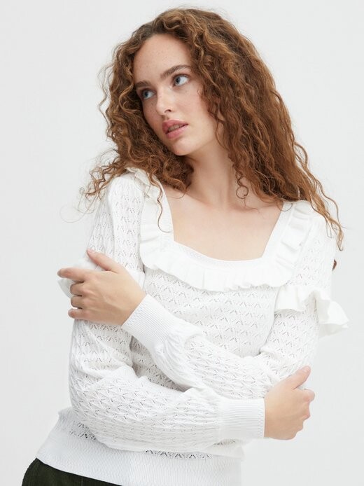 

Вязаный свитер ирфантино Atelier Rêve, белый