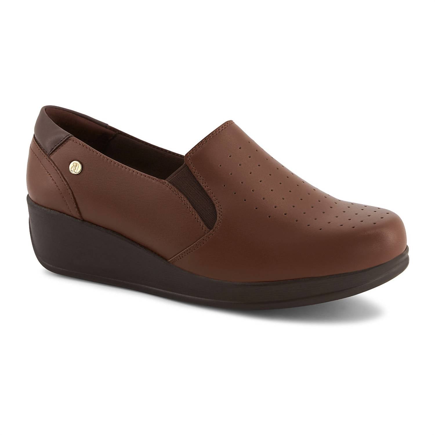 Эксклюзивные женские кожаные мокасины Comfort коричневого цвета Andrea