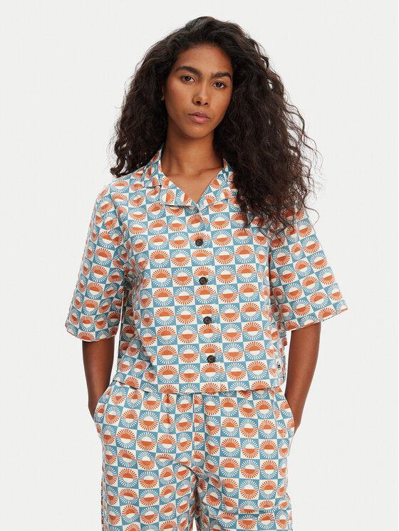 

Свободная рубашка Dad Crop Fit EQWWT03144 Quiksilver, мультиколор