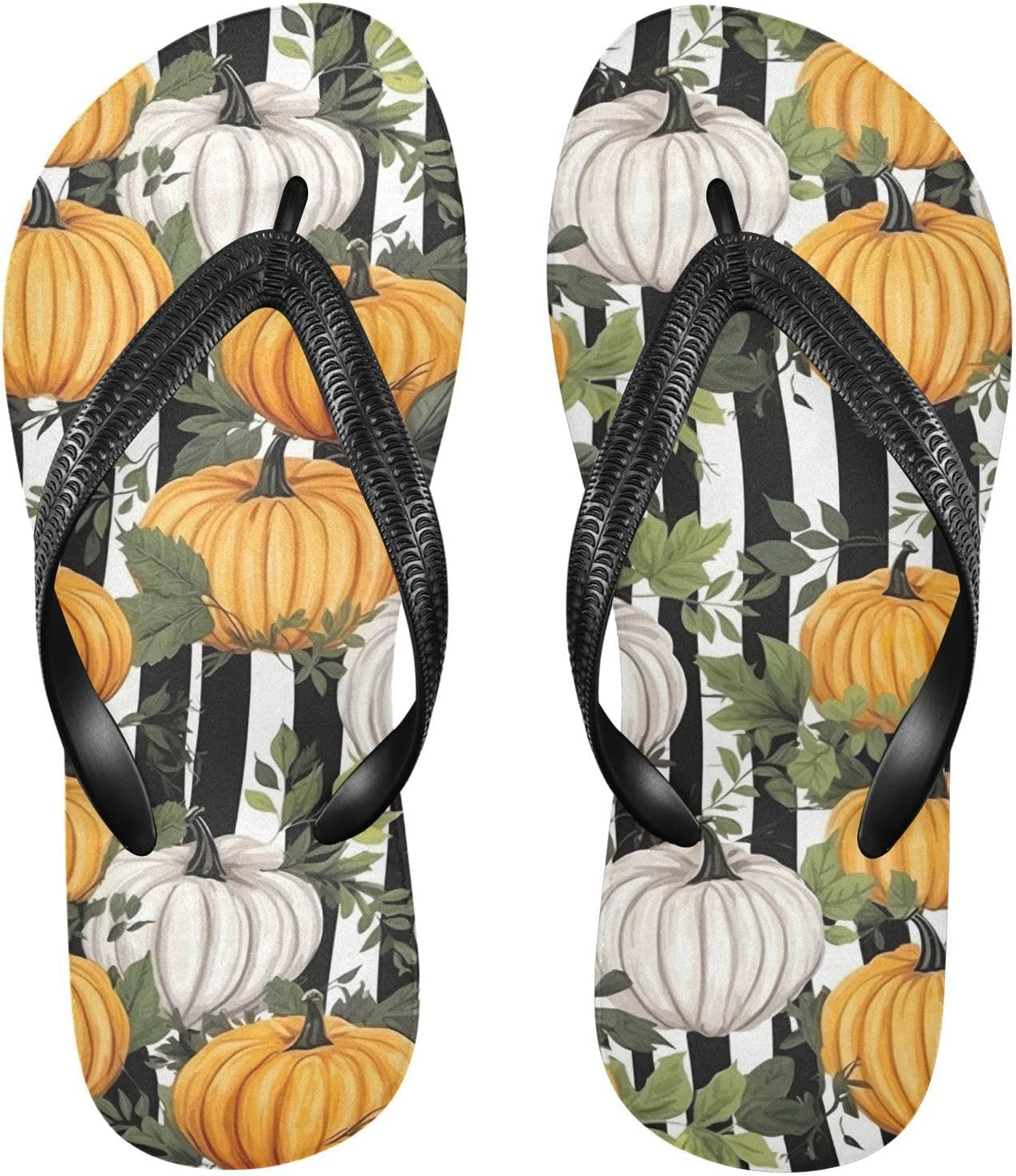 

SPRIPORT осенние полосатые тыквенные тонкие шлепанцы для женщин и мужчин, удобные повседневные вьетнамки с мягкой стелькой и нескользящей резиновой подошвой, сандалии для пляжа и прогулок летом, Multicoloured