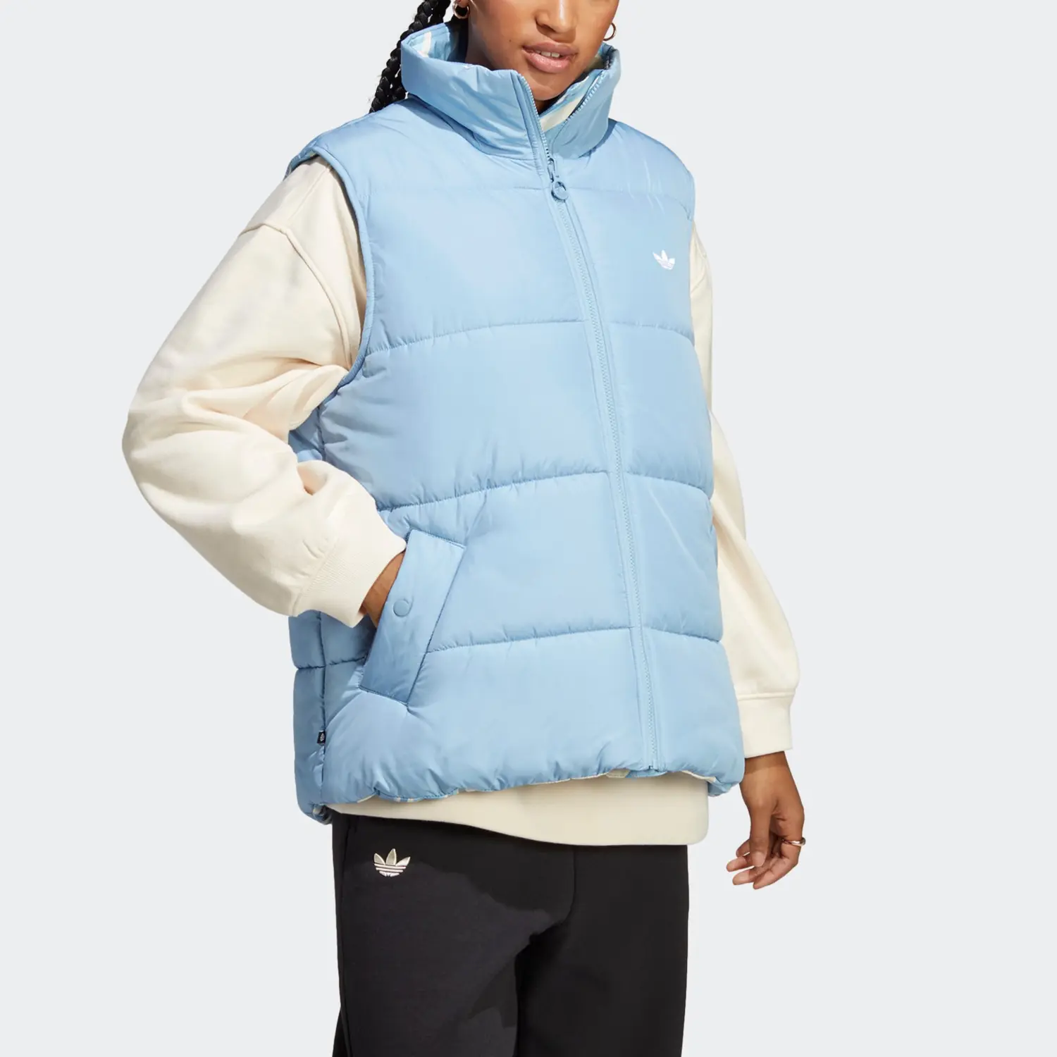 Жилет Adidas Originals Abstract Animal Print Reversible, голубой — фото 2