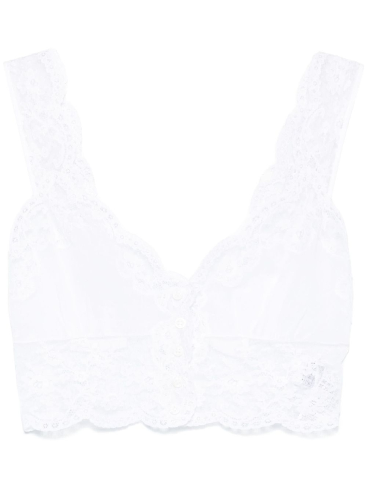 

Ermanno Scervino топ с кружевом, белый