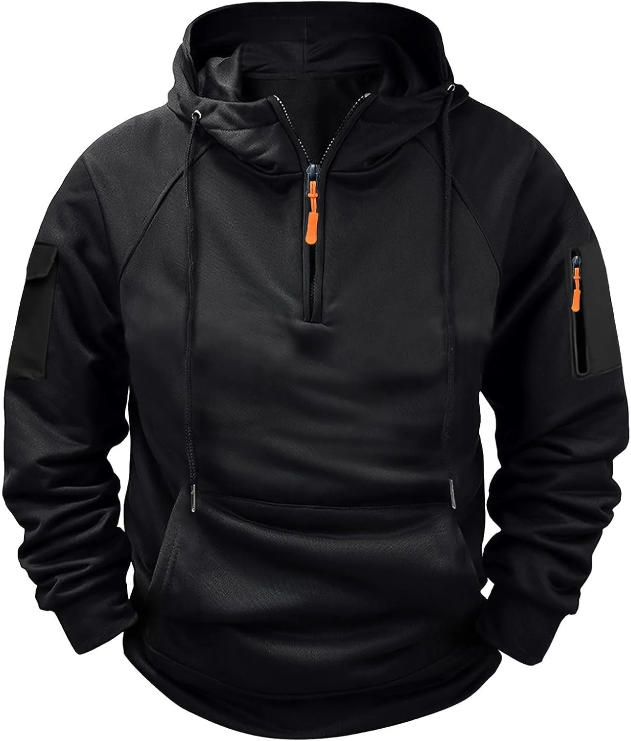 

Wankang тактический худи для мужчин, флисовый, с капюшоном и карманами