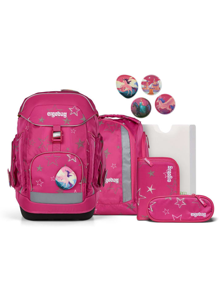 

Ergobag Большой школьный рюкзак в стиле "Звездная ночь" с изображением медведя