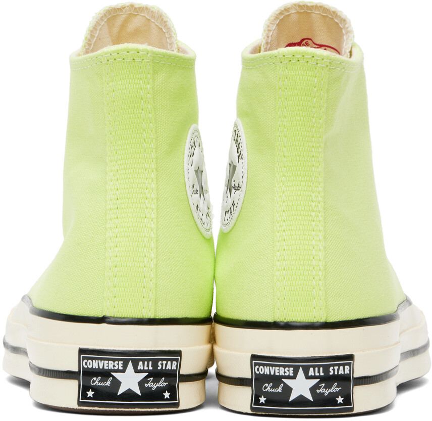 Зеленые кроссовки Chuck 70 Converse, Citron this green/Egret/Black — фото 2