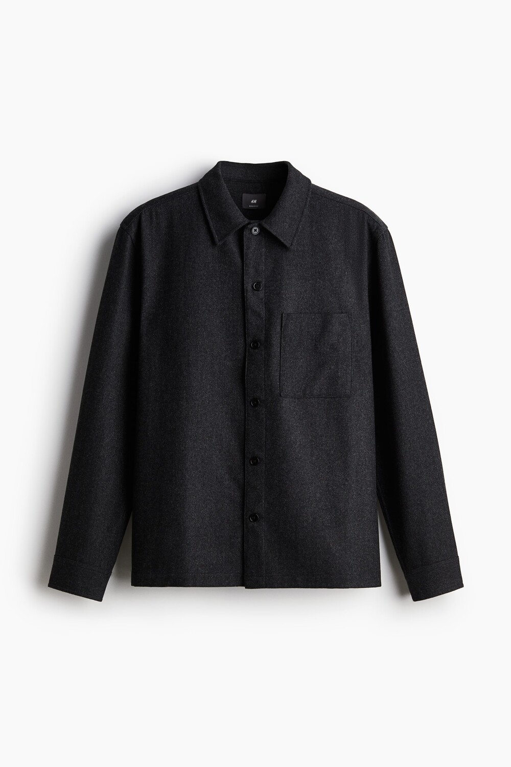 

Рубашка из смеси шерсти H&M, серый
