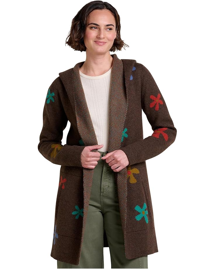 

Женский свитер Toad&Co Merino Heartfelt Hoodie, Chestnut Flowers