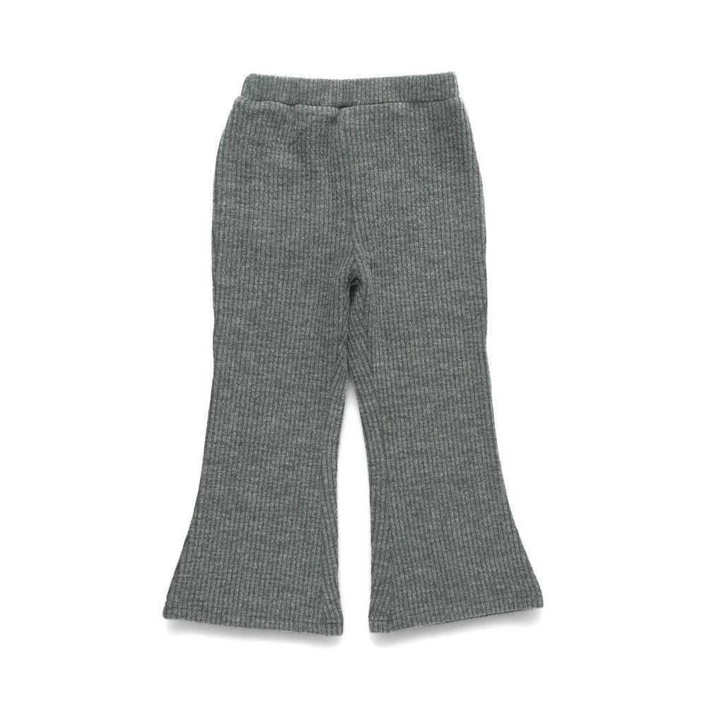 Трикотажные брюки-клеш в рубчик Branshes, Charcoal Gray