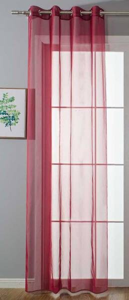 

Штора Gardinenbox Ösen Transparent Voile, 140x225x1 см, бордовый