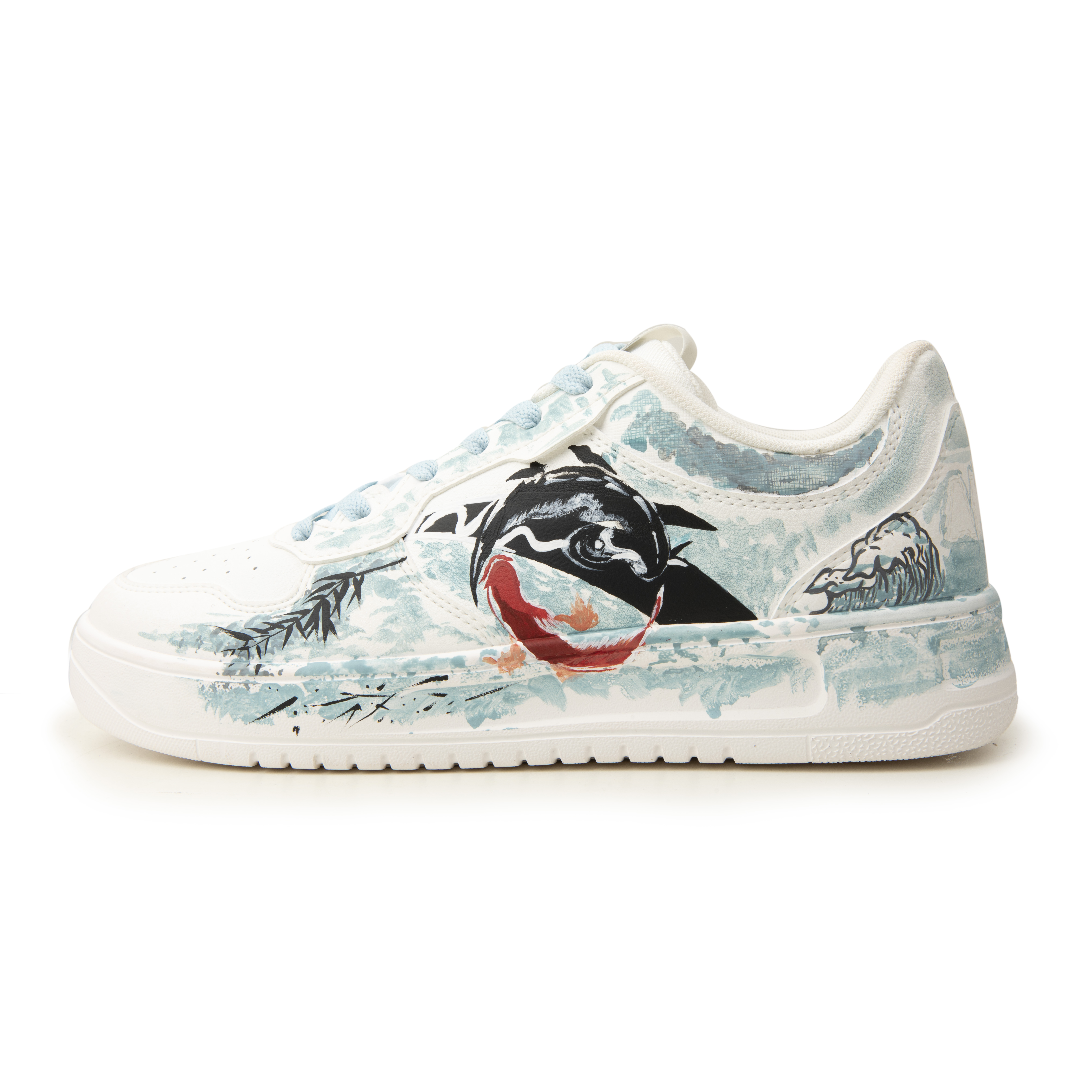 

ANTA Кроссовки для скейтбординга Leaping Dragon Gate Life Collection с противоскользящей амортизацией, низкие, мужские, белые, синие
