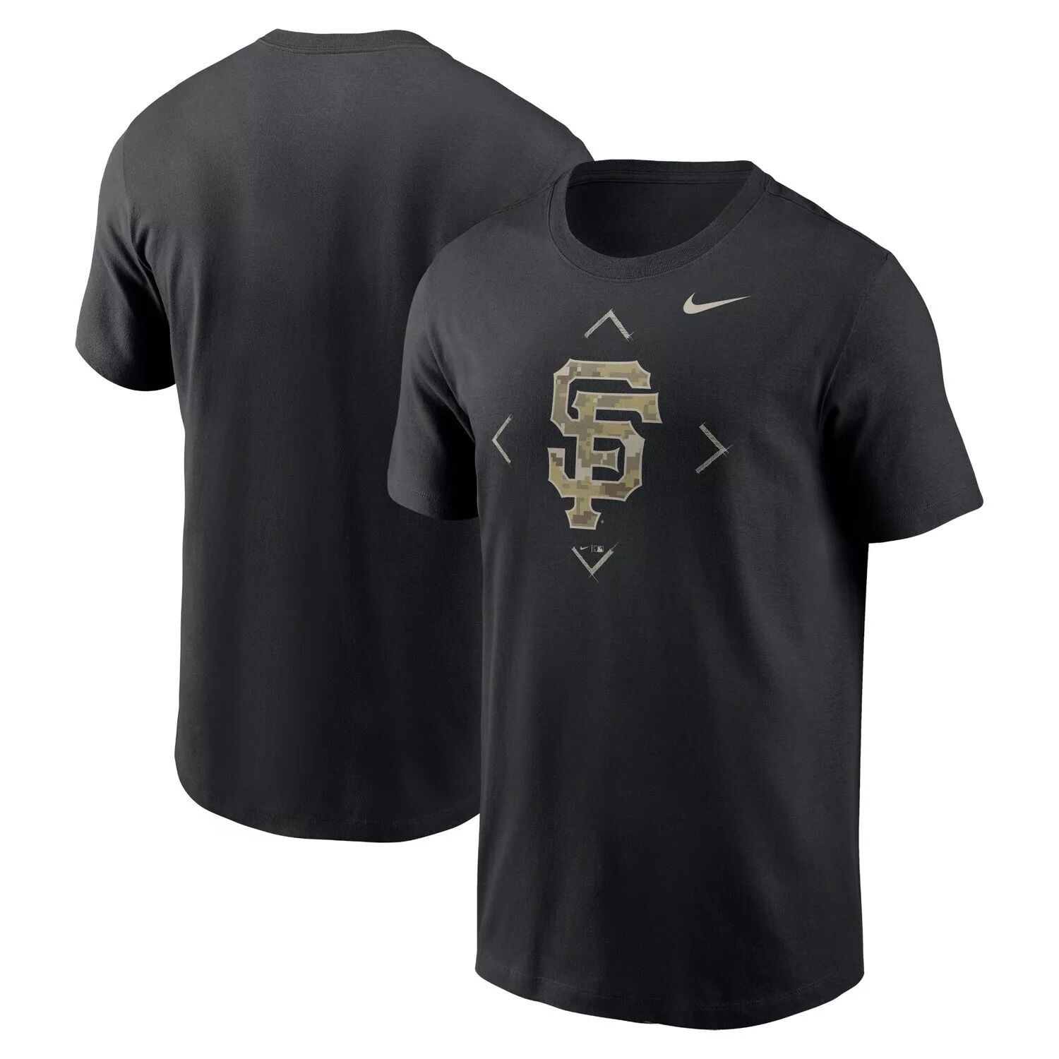 Мужская черная футболка с камуфляжным логотипом Nike San Francisco Giants — фото 4