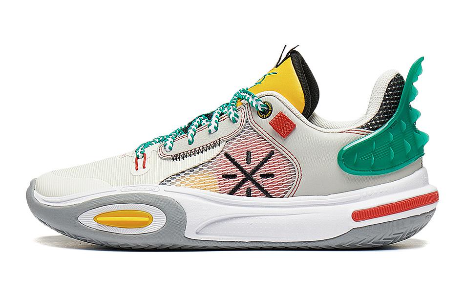 

LINING YOUNG Детские баскетбольные кроссовки Rebound Lightweight Cushioning Low Top белого и серого цвета