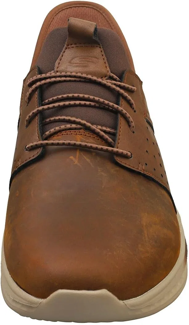 Мужские кроссовки Skechers Slade Zachary, Dark Brown Mesh Leather — фото 4