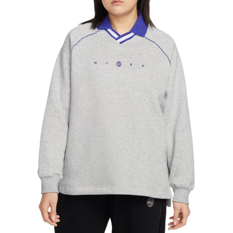 

Спортивная футболка-поло Phoenix Fleece для женщин Nike, pure platinum