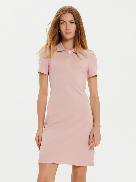 

Повседневное платье slim fit 1985 WW0WW43228 Tommy Hilfiger, розовый