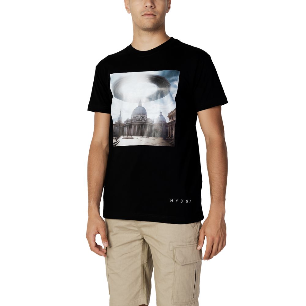 

Черная хлопковая футболка Hydra Clothing