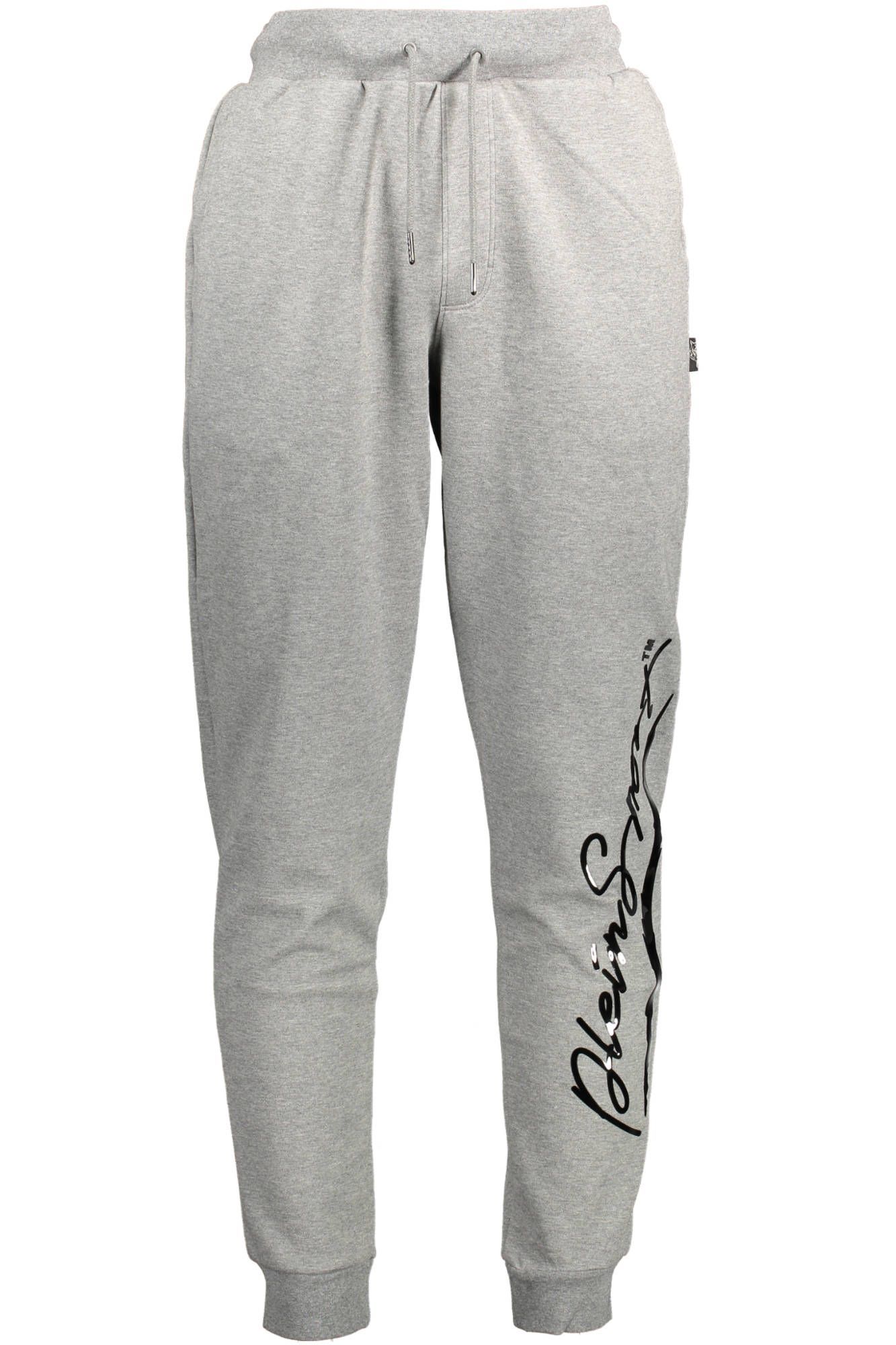 

Серые хлопковые мужские брюки Plein Sport