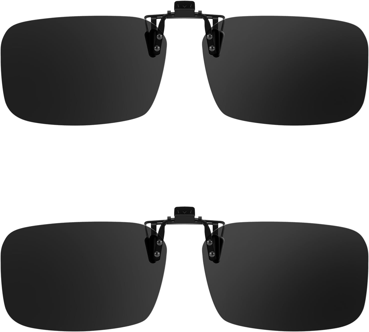 

Поляризованные солнцезащитные очки Trysee с зажимом для ношения поверх очков с диоптриями, защита UV400 (включая модели с откидной и неоткидной застежкой) TS-CO-309, 2pcs Black - Flip Up