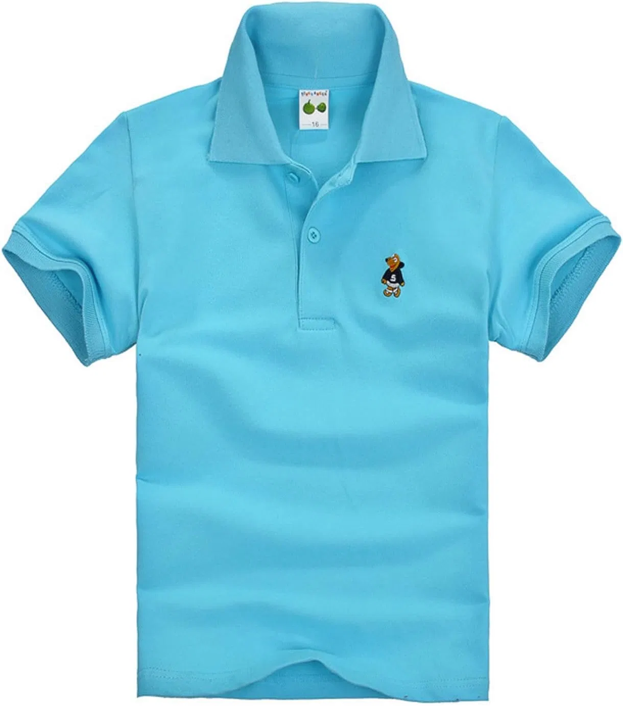 Детское поло с рисунком собачки, Generic, Light Blue
