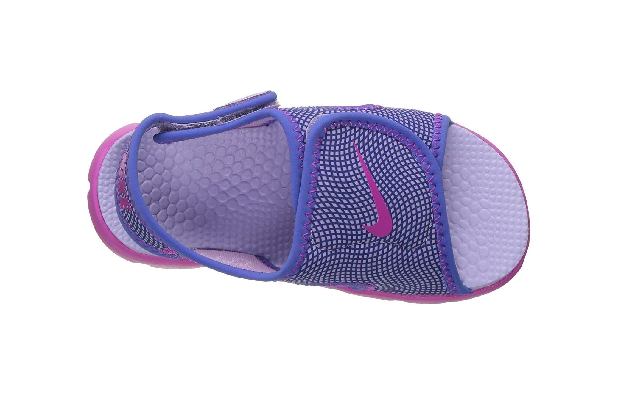 Nike Sunray Adjust 4 Амортизирующие и дышащие низкие кроссовки для малышей Фуксия — фото 4