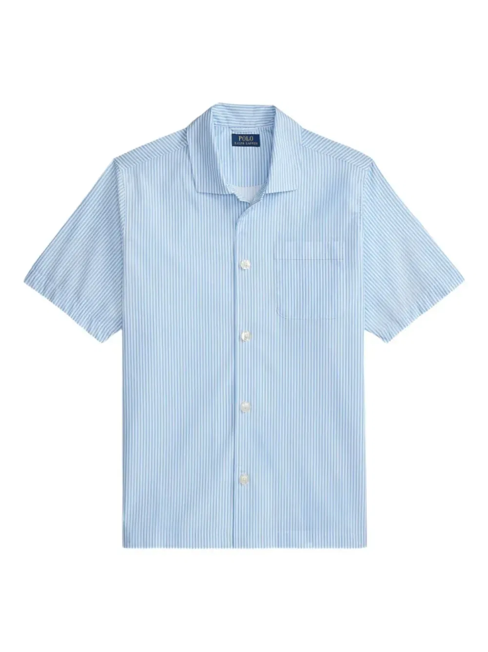 Полосатая пижамная рубашка с короткими рукавами POLO RALPH LAUREN, синий