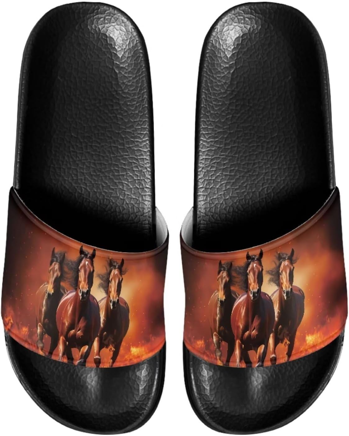 

Мужские Нескользящие сандалии с ЭВА, шлепанцы для бассейна, дома и пляжа, удобные с открытым носком, на плоской подошве, с одной лентой, для душа, с мягкой кожей Psesaysky, Running Horse