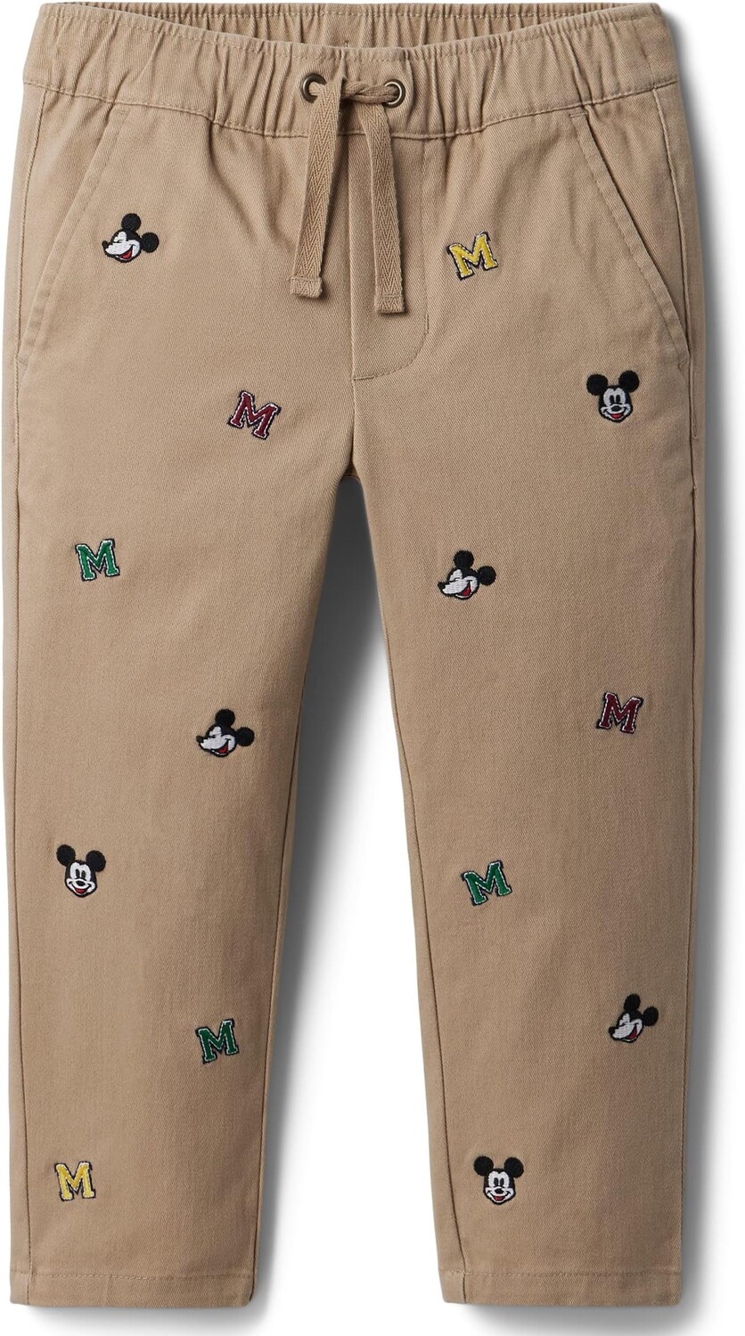 

Брюки Janie and Jack Mickey Embroidered Joggers, хаки