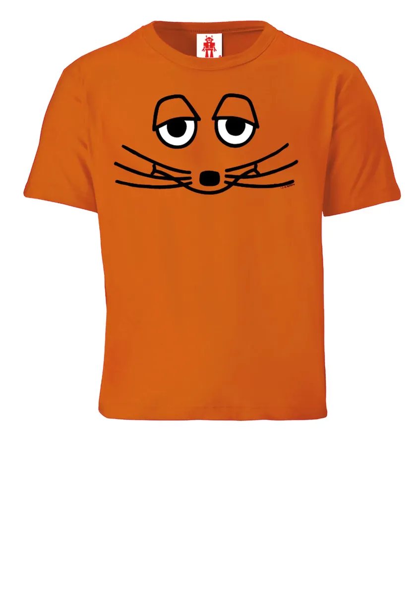 Logoshirt Футболка "Мышка-Лицо" с классным принтом, цвет Orange — фото 3