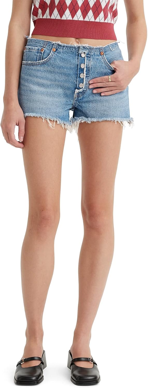 

Женские шорты Levi's 501 с рваной талией, (New) Indigo Stonewash