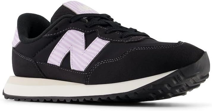 Кроссовки New Balance Kids 237 V1 на шнуровке, черный/сиреневый — фото 4