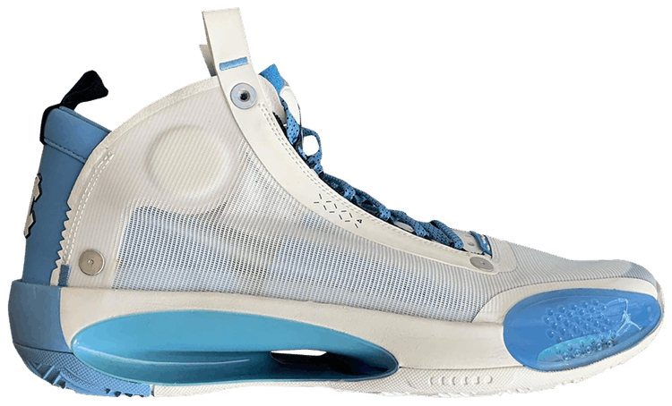 

Кроссовки Air Jordan 34 'UNC Home' PE, белый