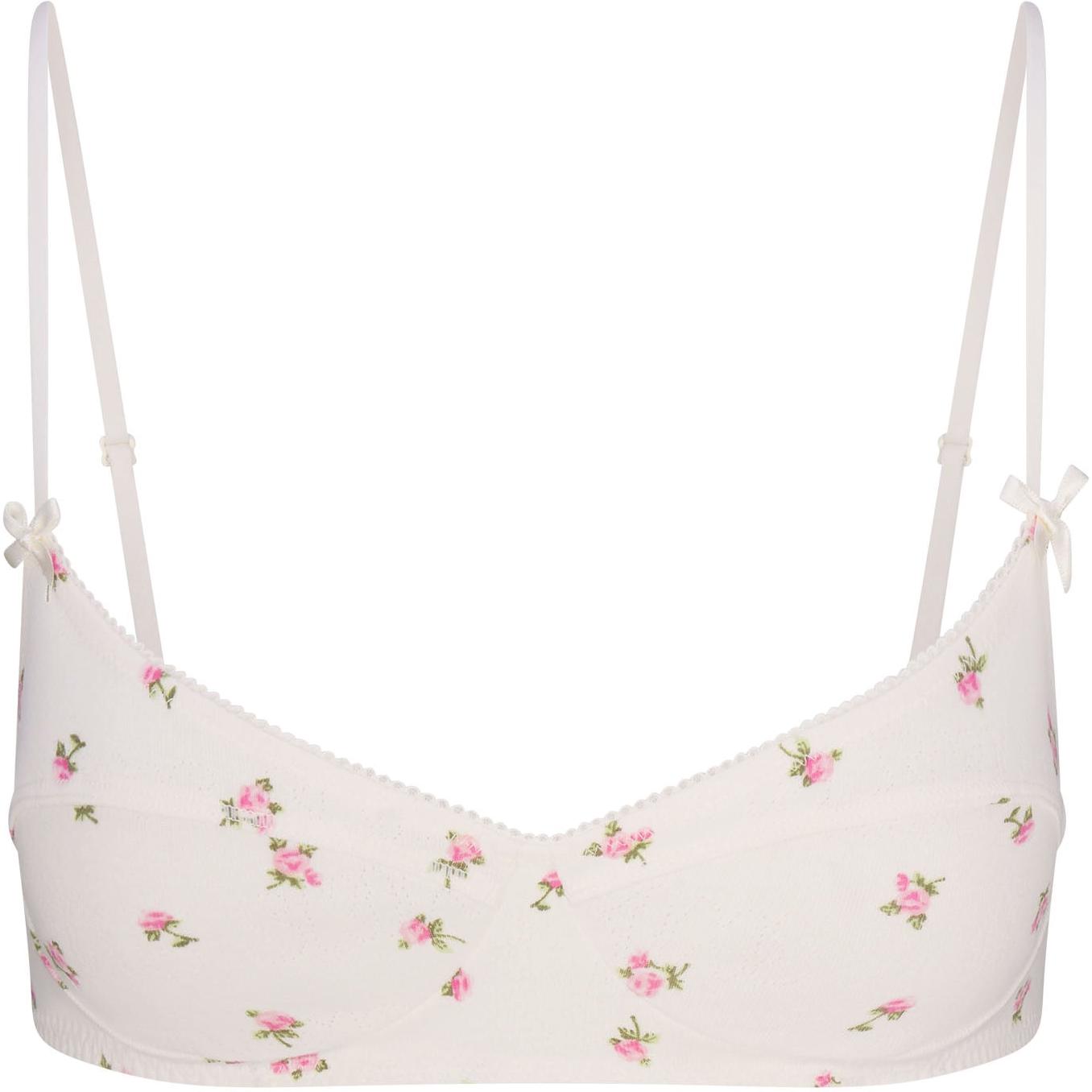 

Skims Бралетте Valentines Day Collection SS25 женский Marble Pink Rosebud Print