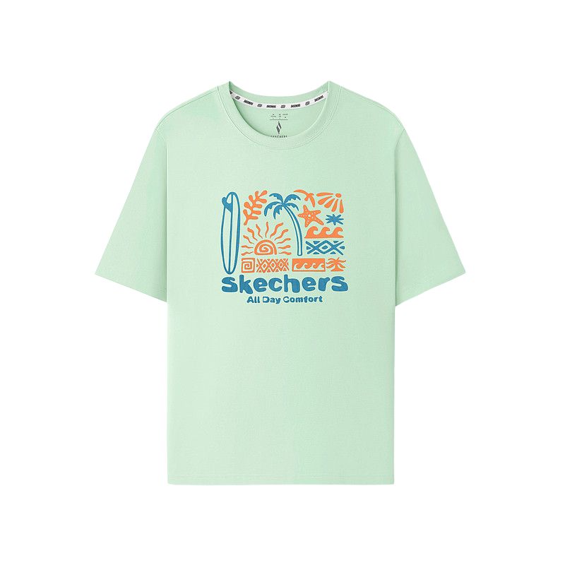 

Футболка Unisex Quick Dry Skechers, sсветло-зеленый-04bj