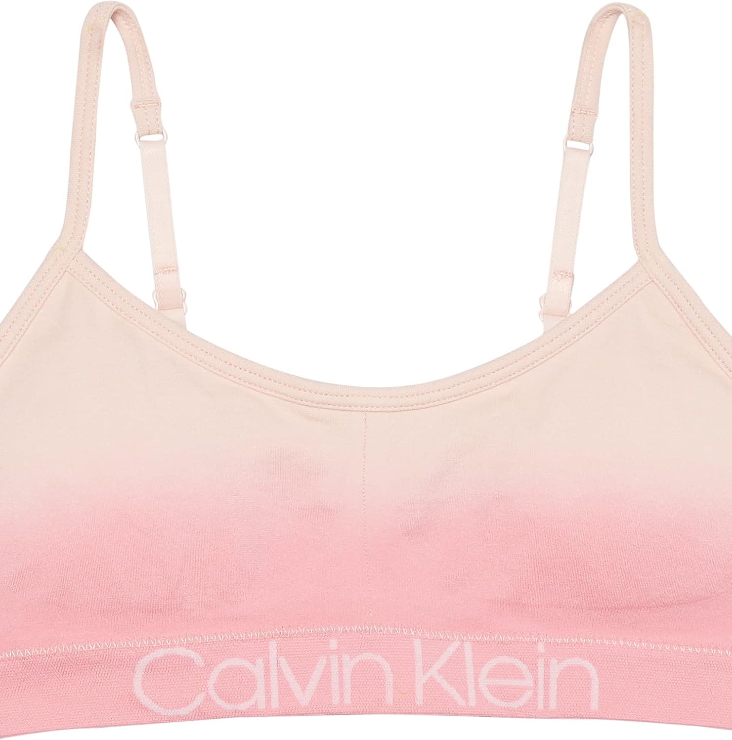 Бесшовный бюстгальтер без косточек Calvin Klein для девочек, Ck Icon Logo Pink — фото 4