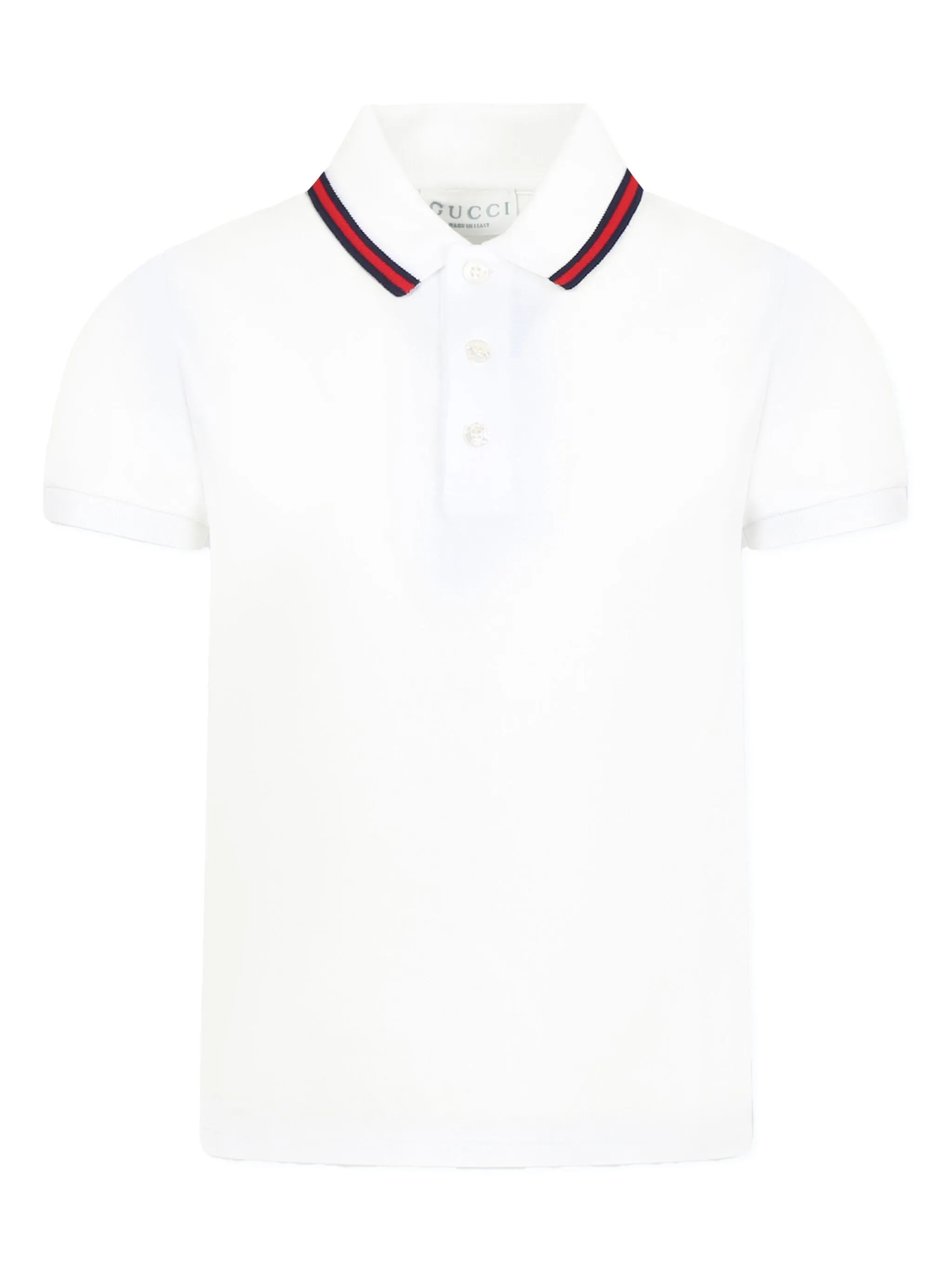 

Рубашка поло с отделкой Sylvie Web Gucci Kids, белый